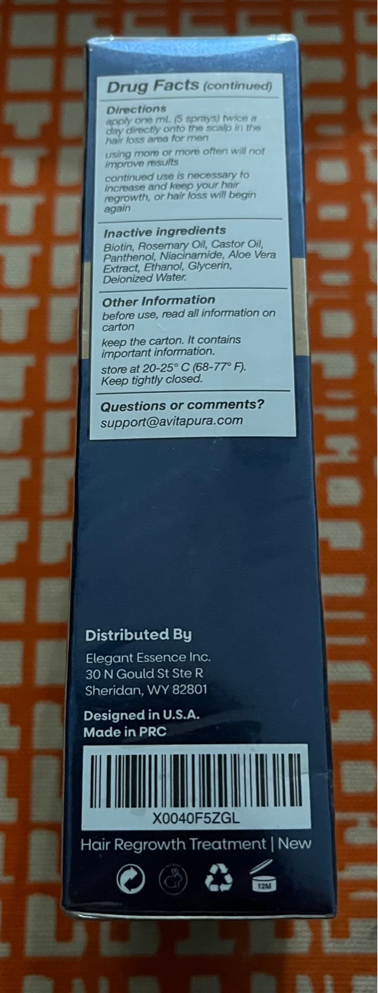 AvitaPure Men's Extra Strength Minoxidil Hair Treatment Spray - photo 4