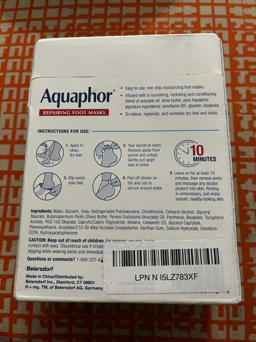 Aquaphor Repairing Foot Masks - 6 Pairs - photo 2