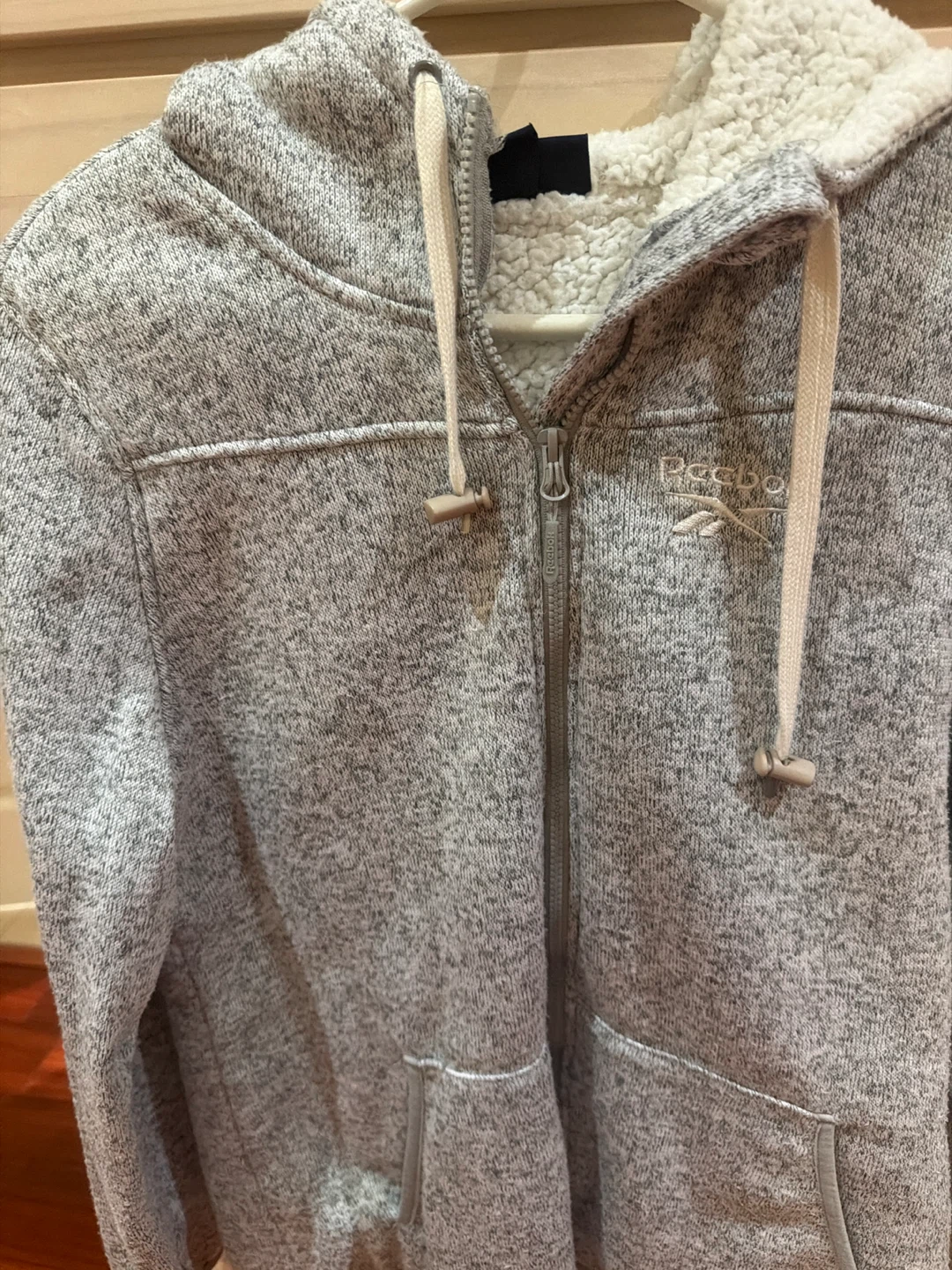Women’s Reebok Grey Fleece Lined Hoodie - photo 2