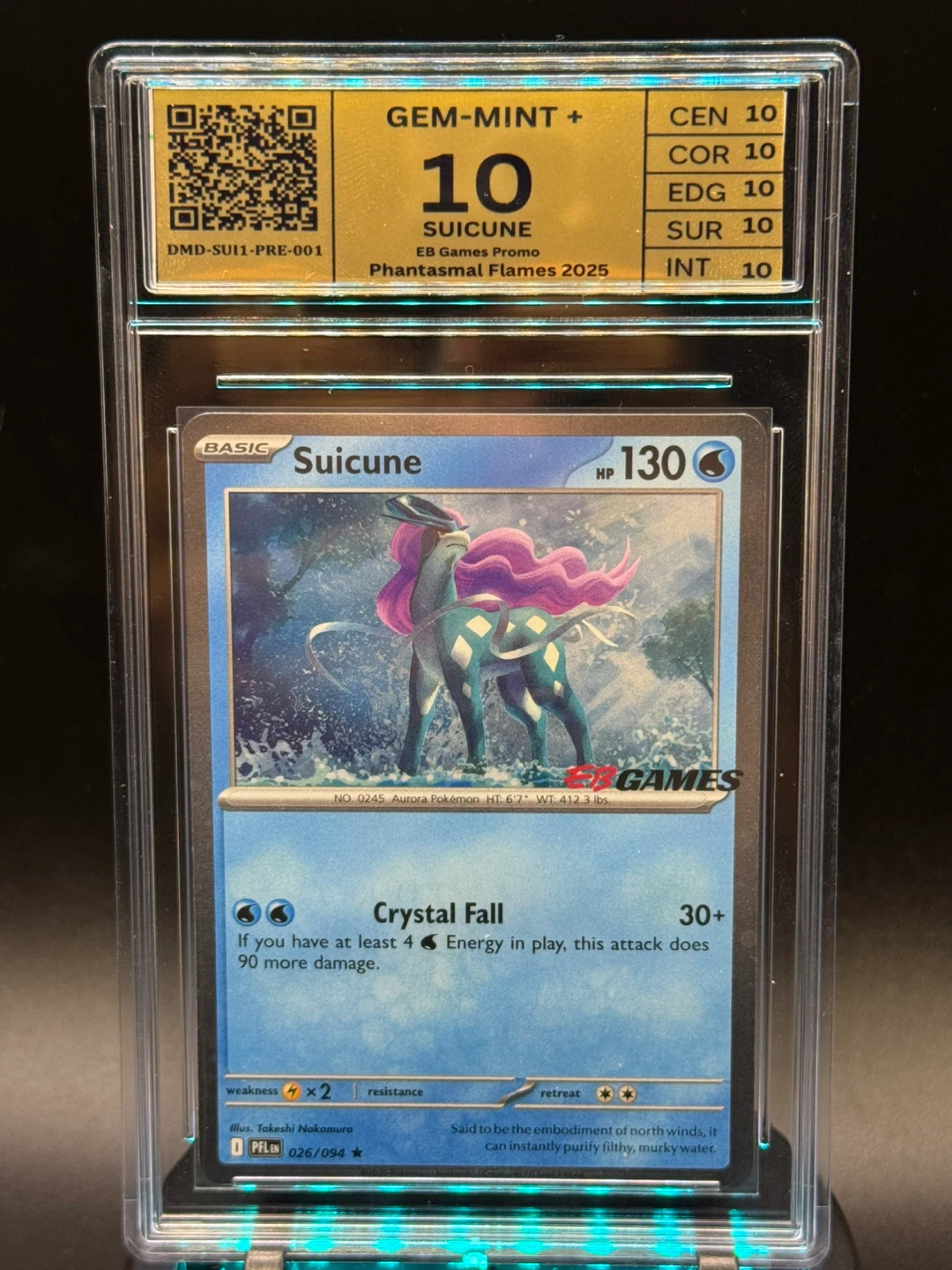 Pop1 1st ever graded  Suicune EB Games Promo - photo 3