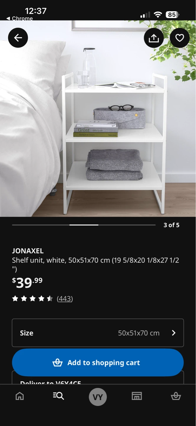 New IKEA JONAXEL Shelf Unit White - photo 2