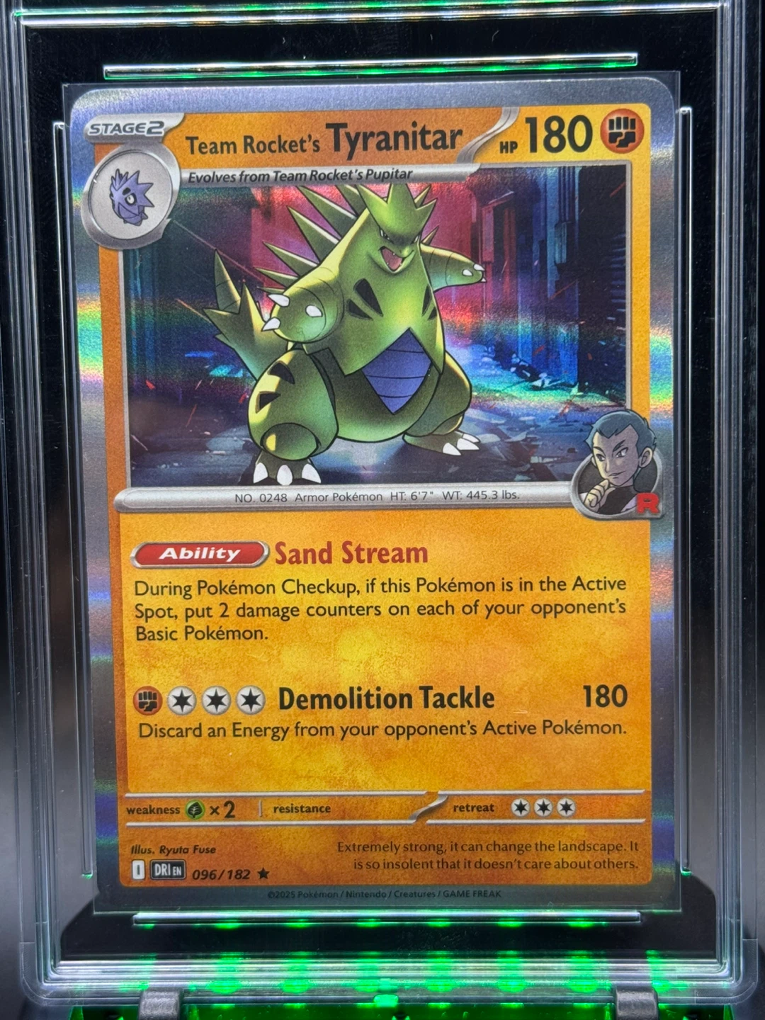 Team Rocket's Tyranitar Pokémon Card GEM-MINT+ - photo 2
