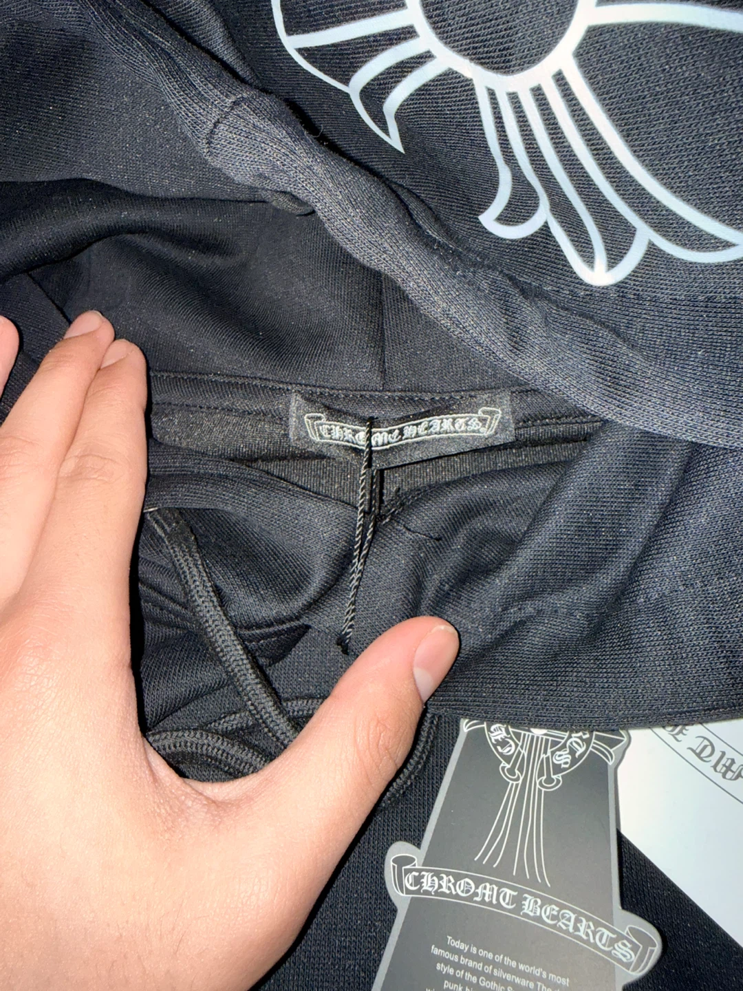 Chrome Hearts Black Hoodie with Cross Graphics - photo 2