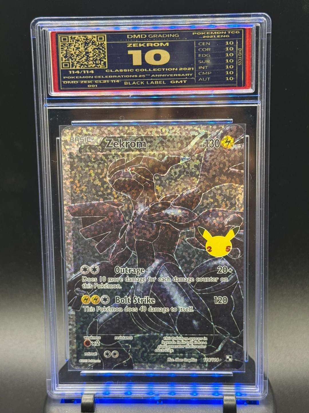 Pop4 BL Pokémon TCG Zekrom 114/114 Classic Collection 2021 - photo 3