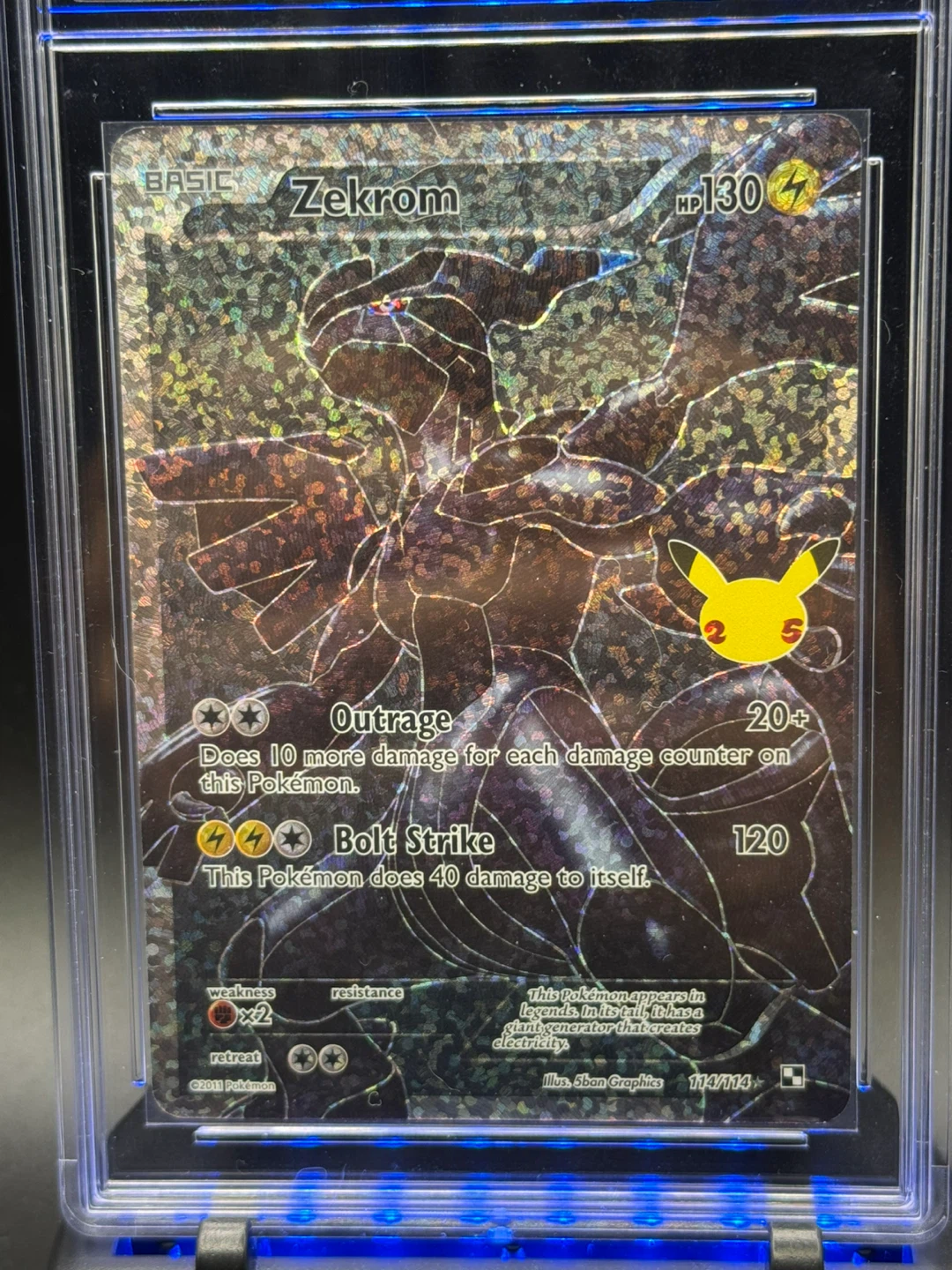 Pop4 BL Pokémon TCG Zekrom 114/114 Classic Collection 2021 - photo 2