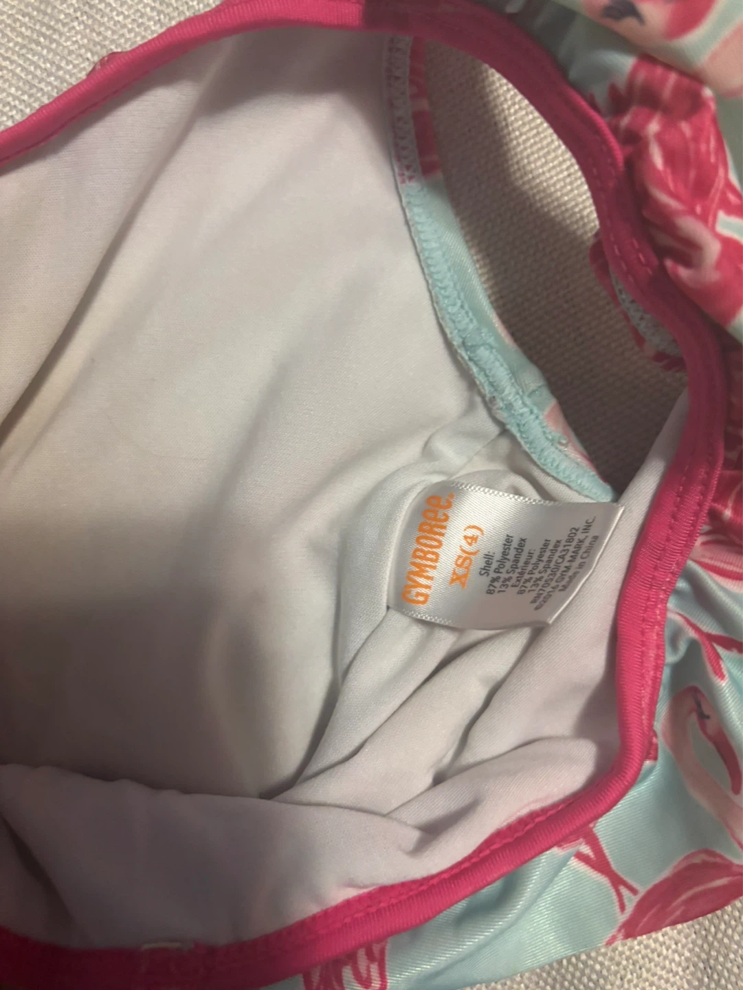 Gymboree Flamingo One-Piece Swimsuit Size XS (4) - photo 2