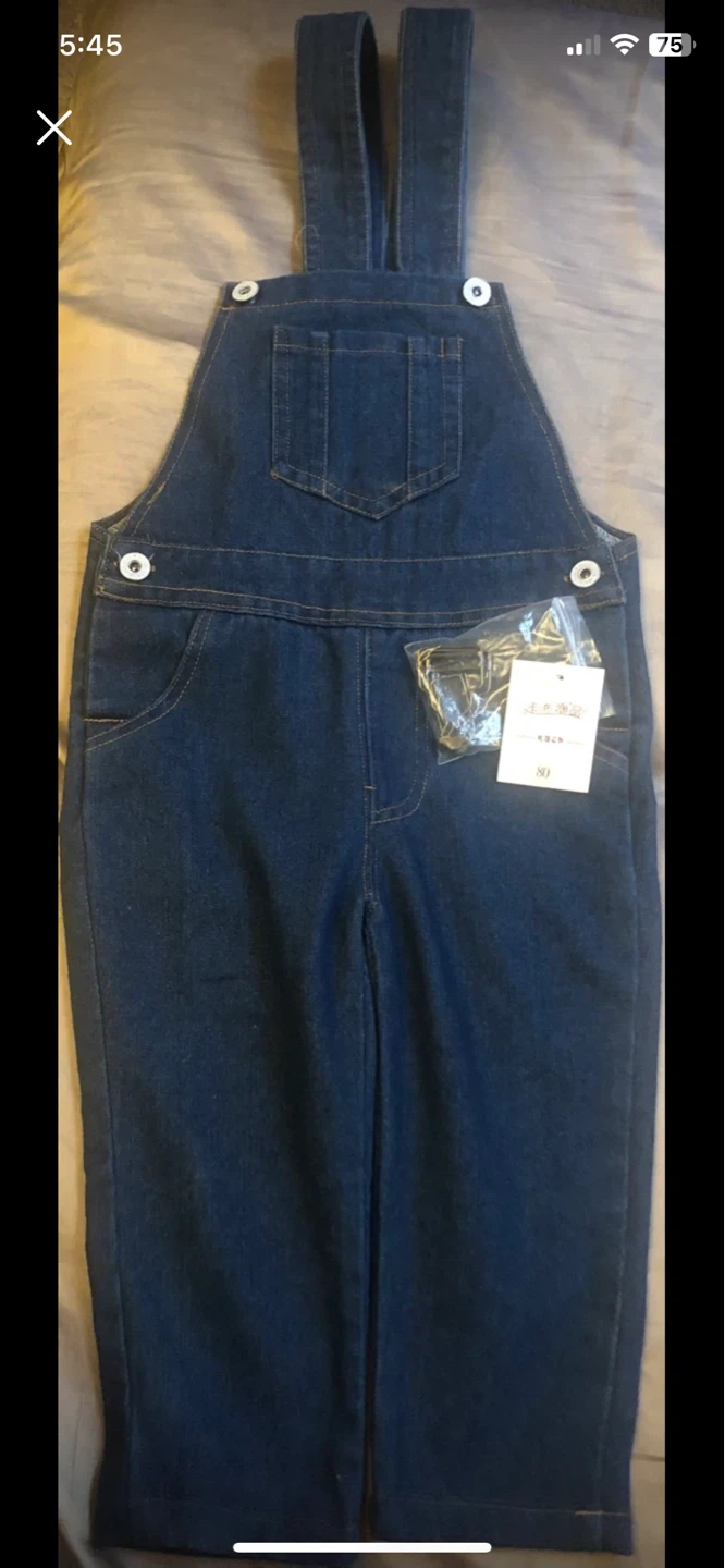 Baby Denim Overalls - Size 80 - photo 2