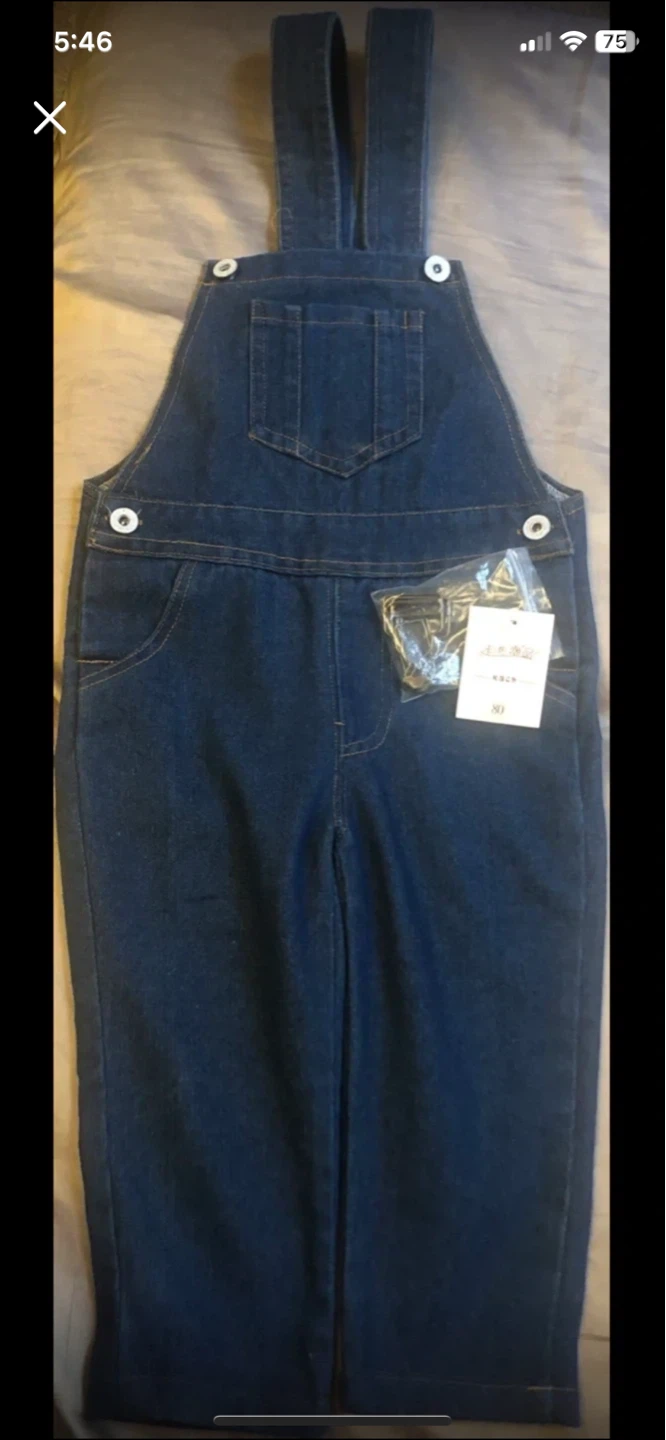 Baby Denim Overalls - Size 80 - photo 3