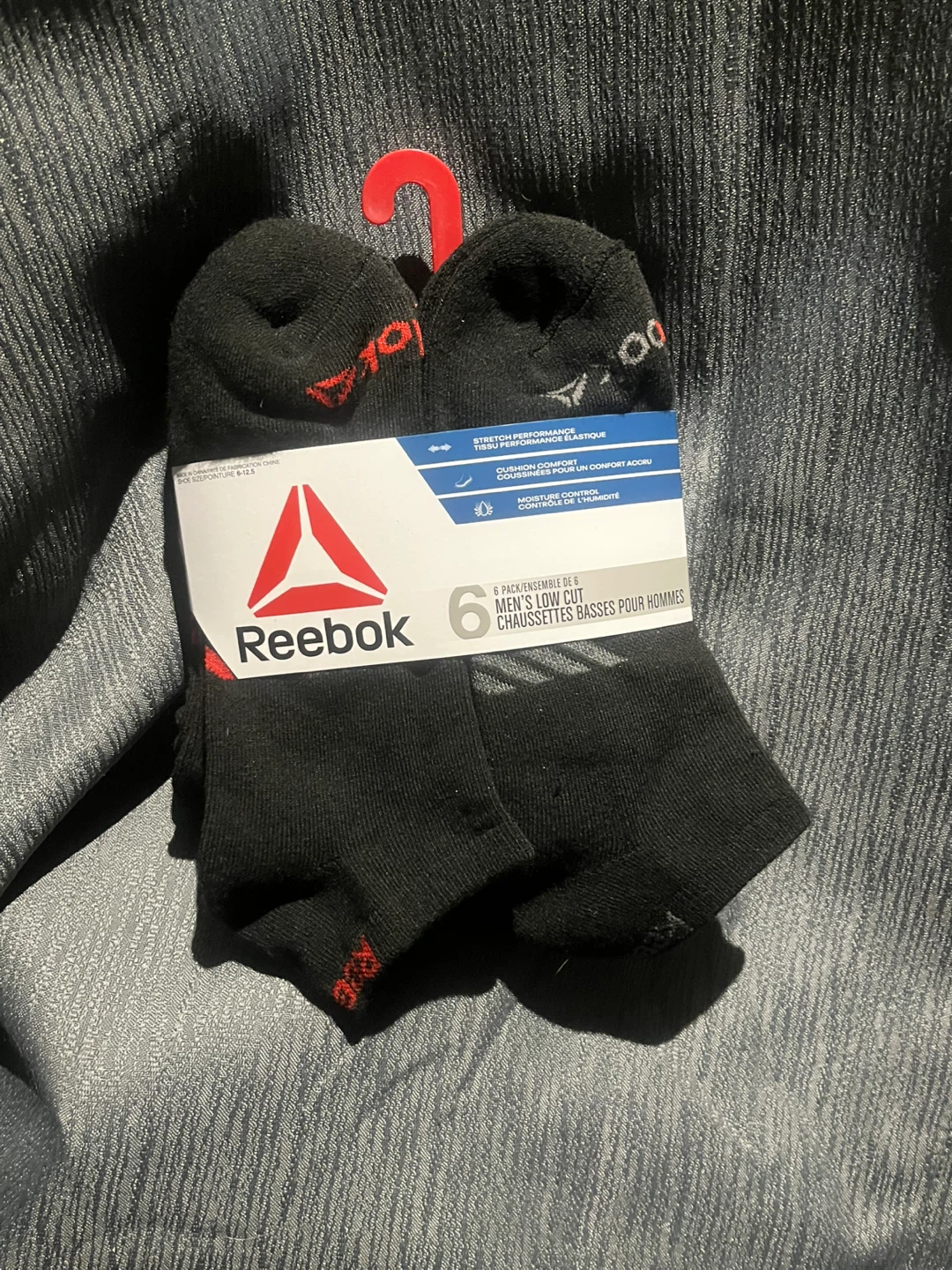 Reebok Men's 6-Pack Low Cut Socks Black
