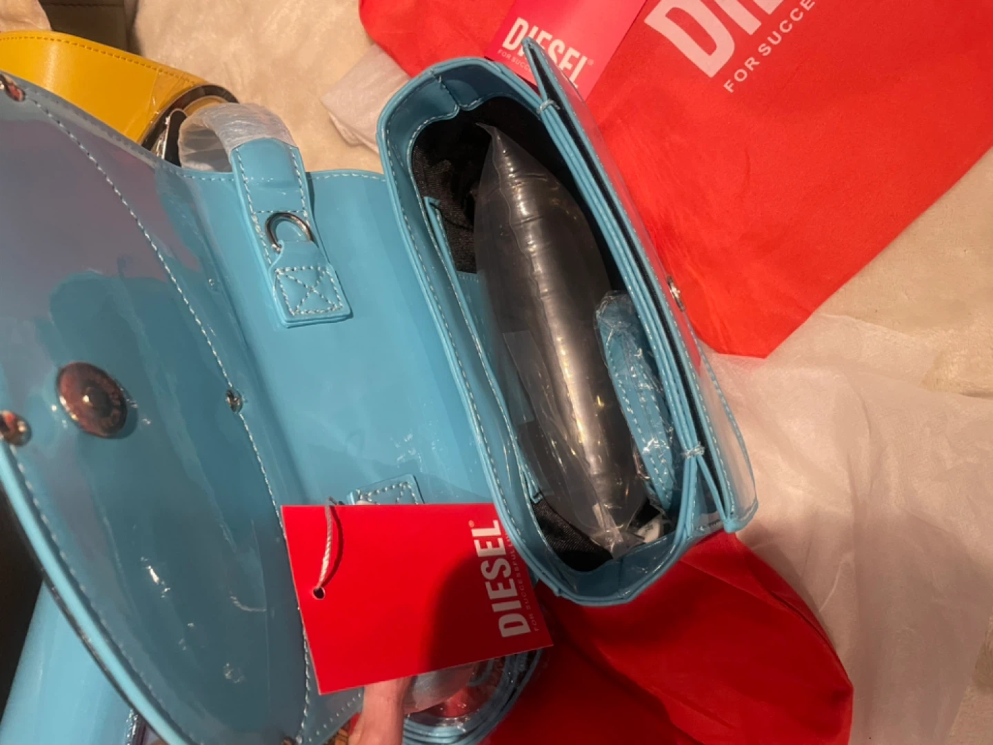 Diesel Blue Patent Leather Shoulder Bag - photo 3