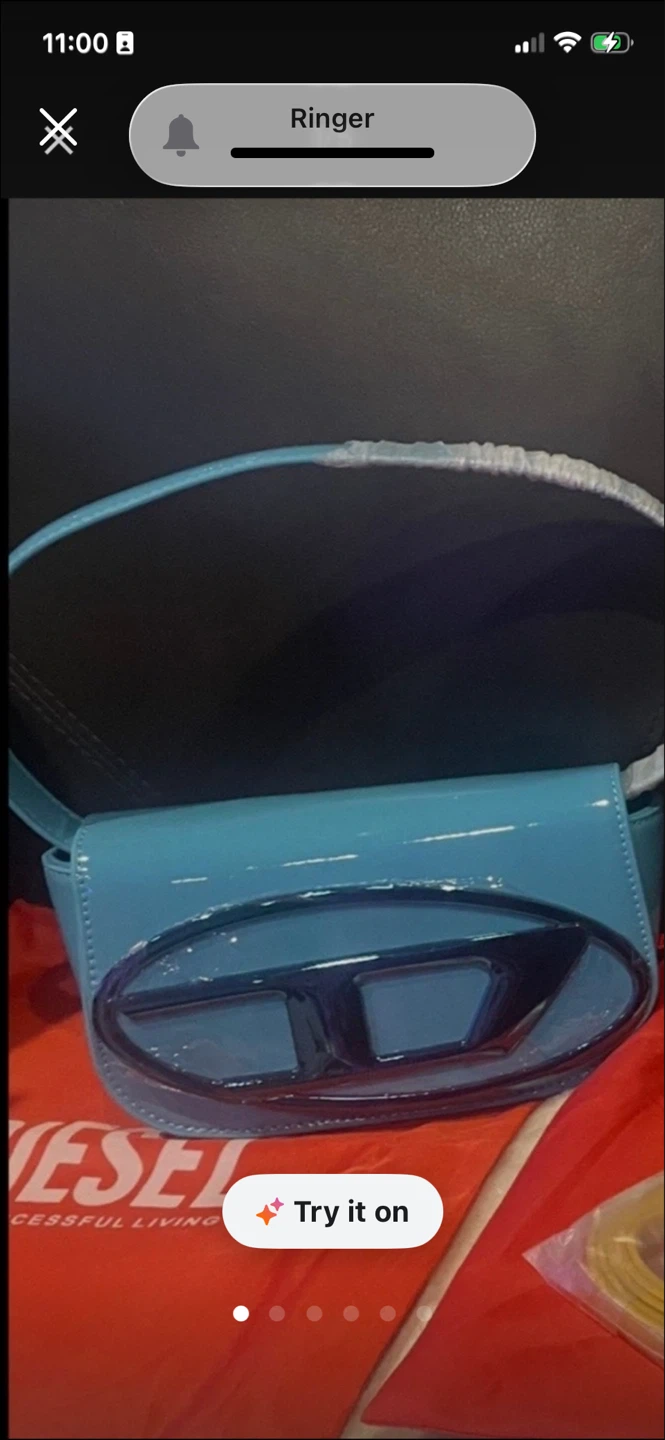 Diesel Blue Patent Leather Shoulder Bag - photo 4