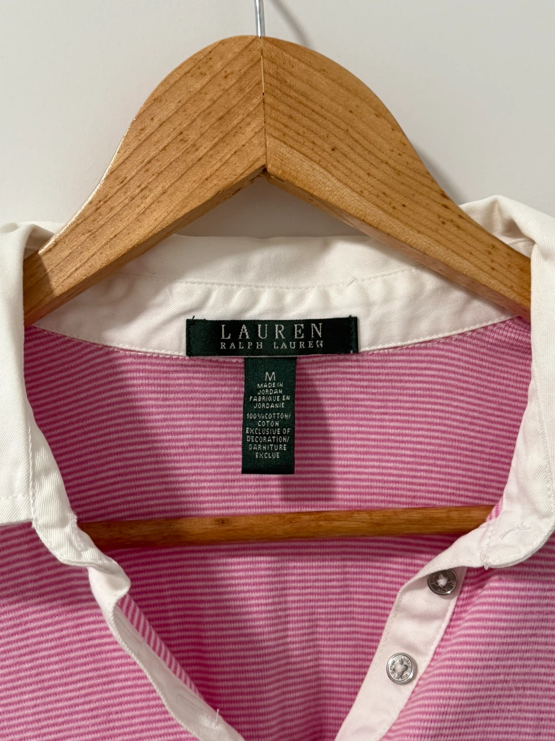 Vintage Ralph Lauren Pink Striped Collared Shirt - photo 2