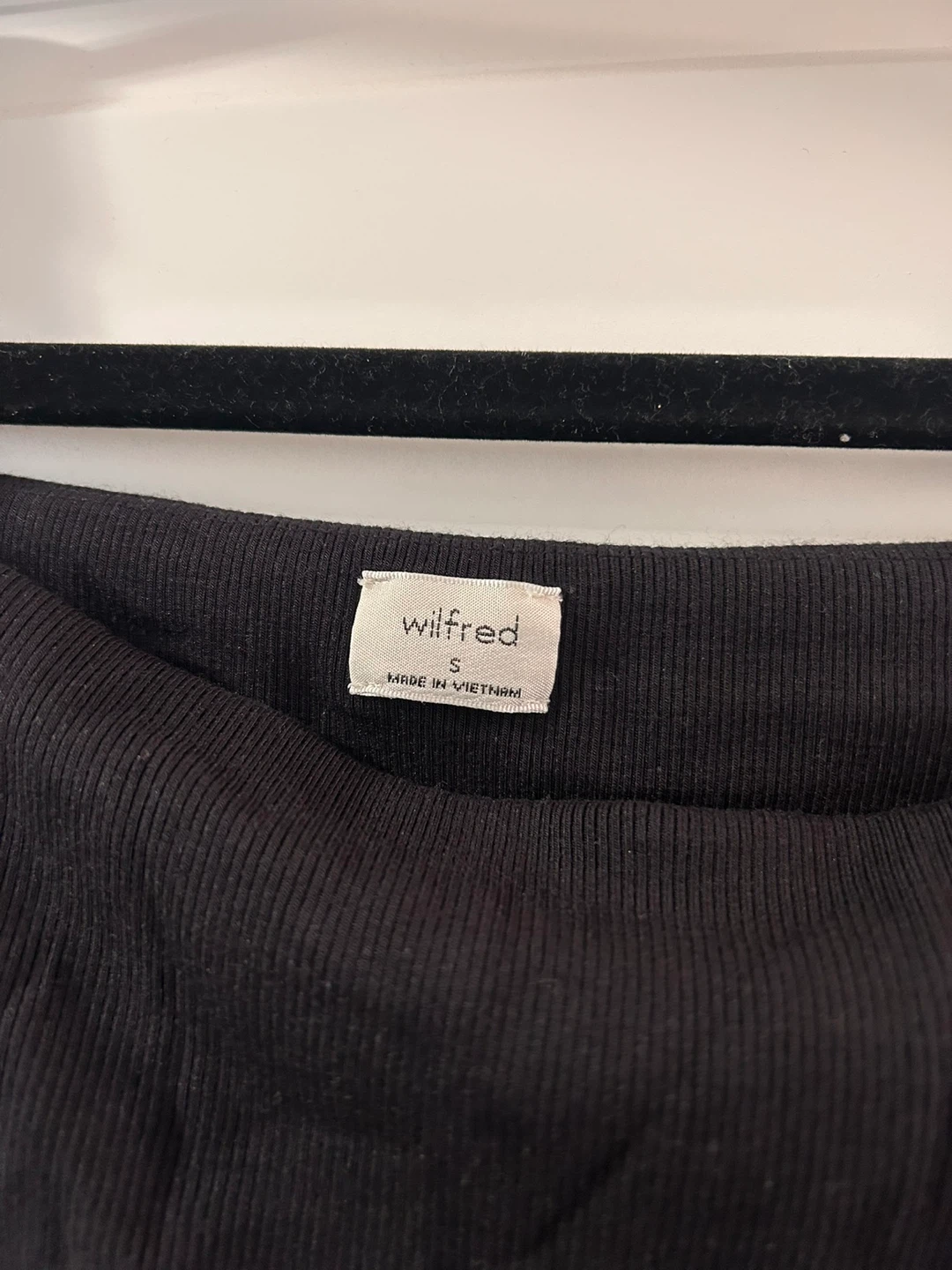 WILFRED black Jeanette rib bodysuit size small - photo 3
