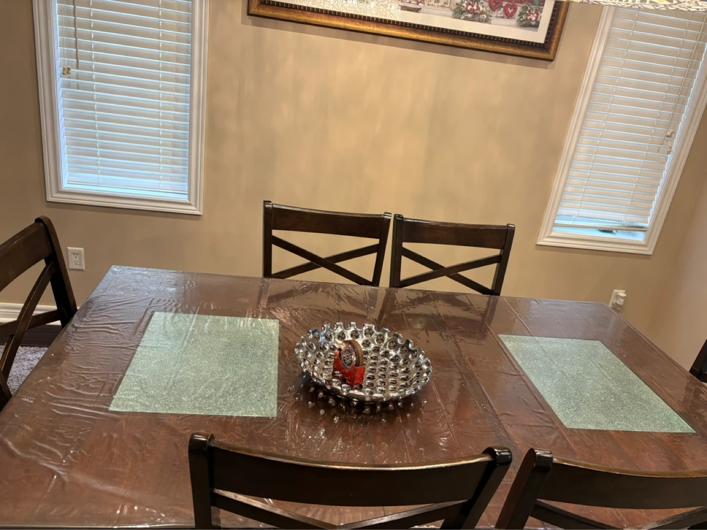 Dining Table and 6 Chairs Set with two mirrors - photo 4