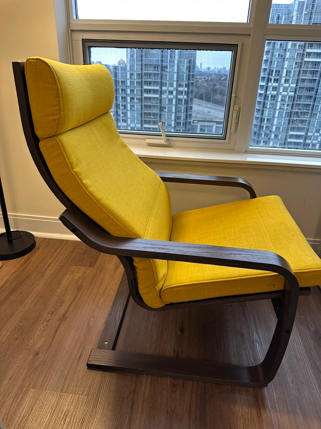 Poäng Yellow Accent Chair with Wooden Frame - photo 3