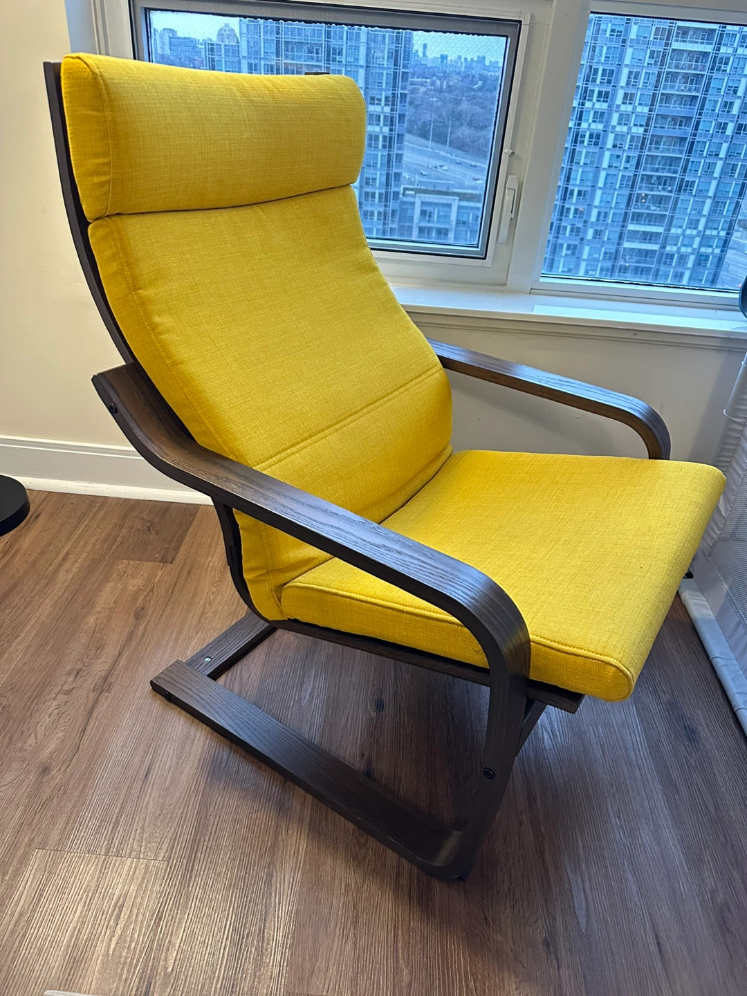 Poäng Yellow Accent Chair with Wooden Frame - photo 4