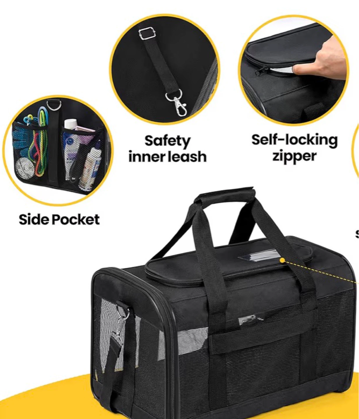 Black Pet Carrier Bag, samsonite