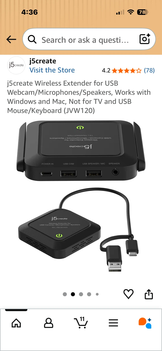 j5create Wireless Extender for USB Webcam/Microphones/Speakers - photo 3