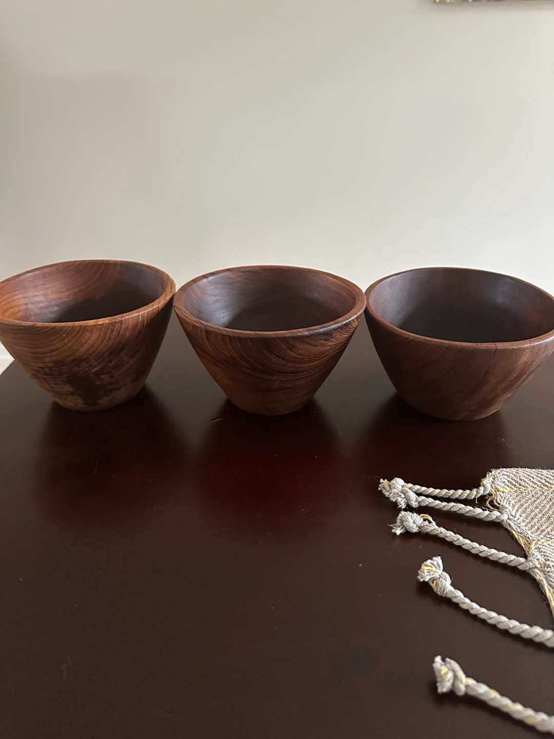 Set of 3 Wooden Serving Bowls - photo 2
