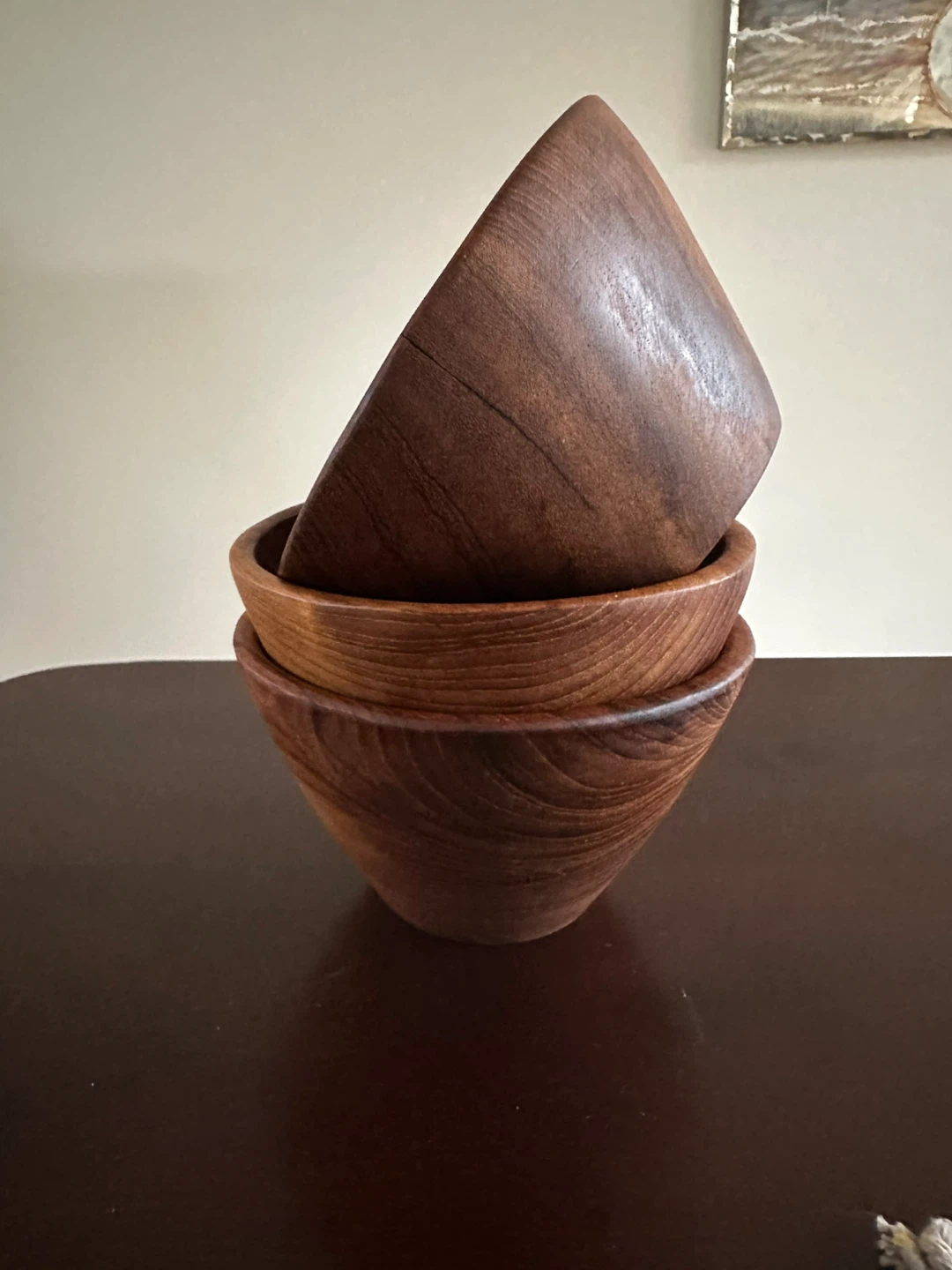 Set of 3 Wooden Serving Bowls - photo 4