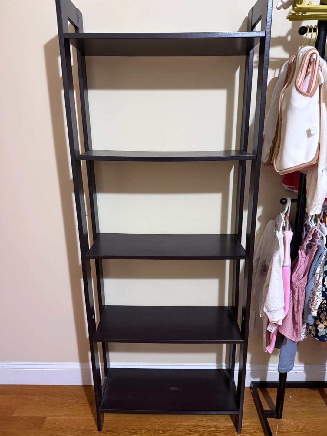 Dark Brown 4-Tier Ladder Shelf