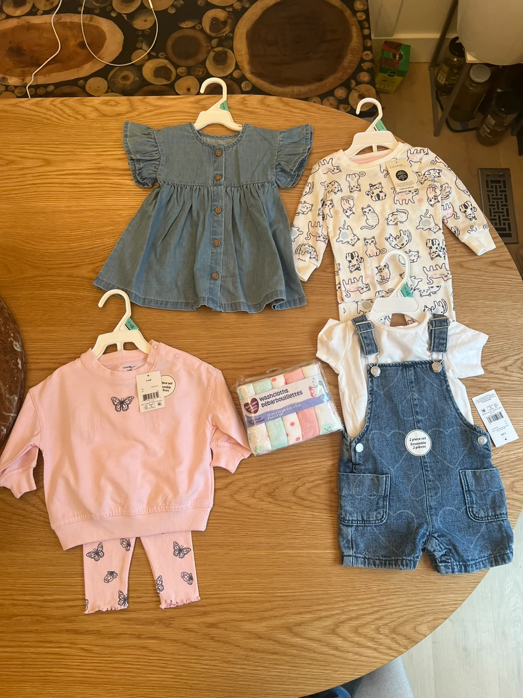 Brand New 5-Piece Toddler Girl Set (George Brand) - 3-6 M