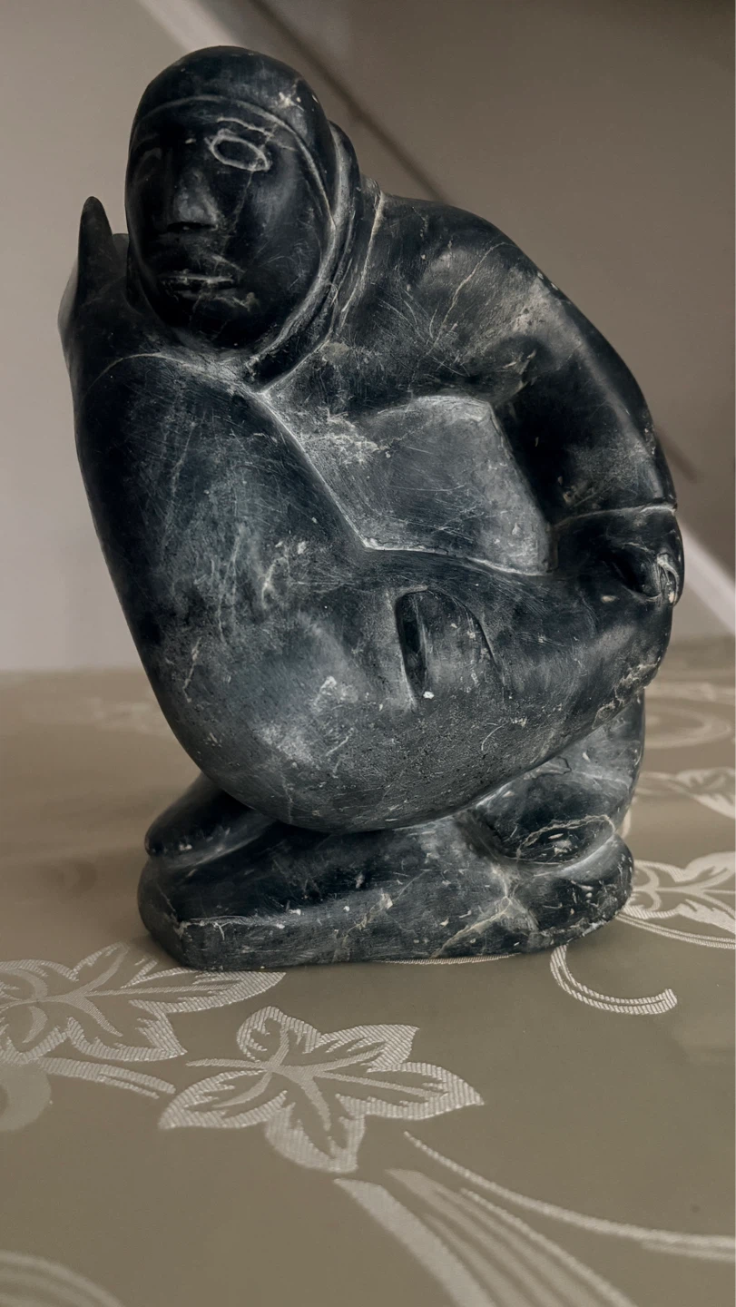 Inuit Hand-Carved soap Stone Figurine