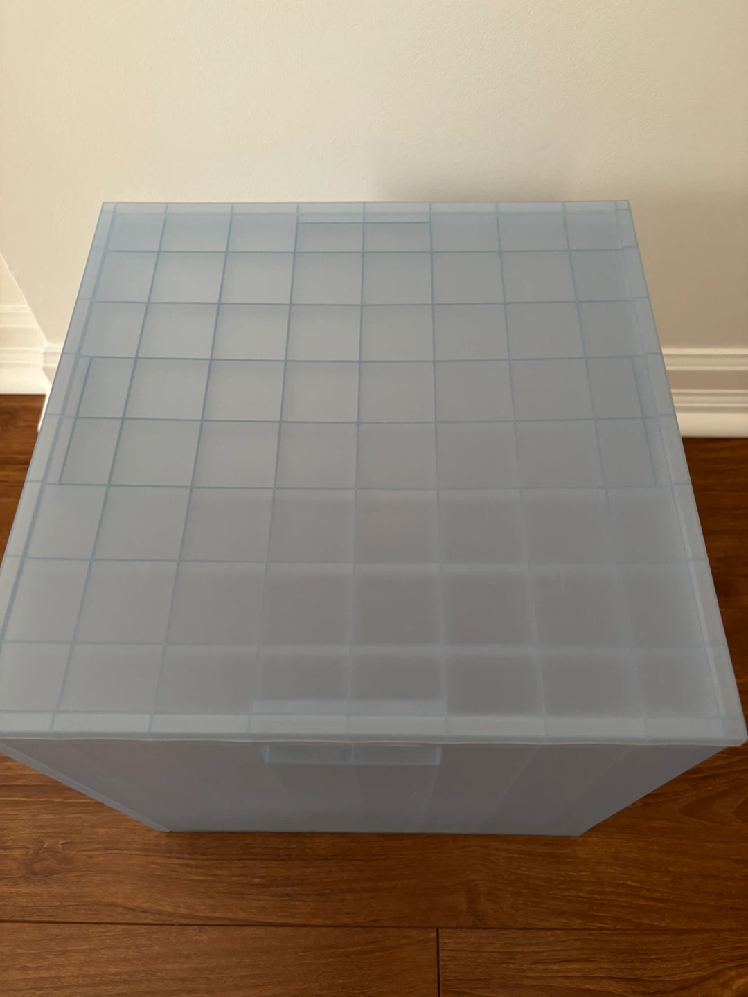 Frosted Blue Storage Bin with Lid - photo 2