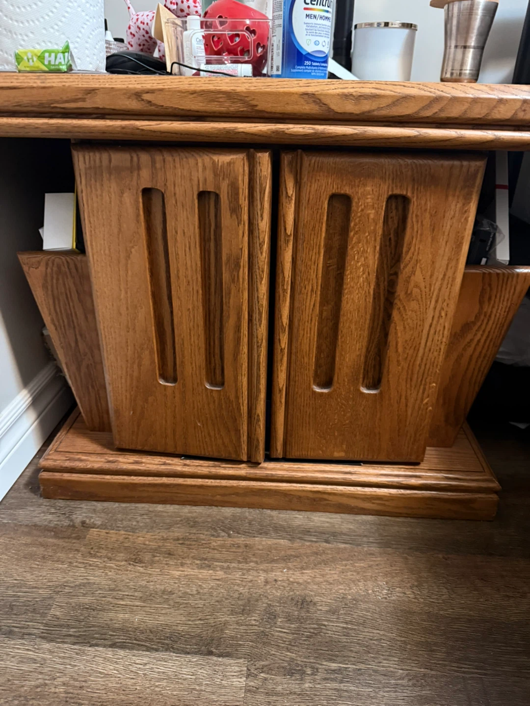 Oak Coffee Table with Glass Top - photo 3