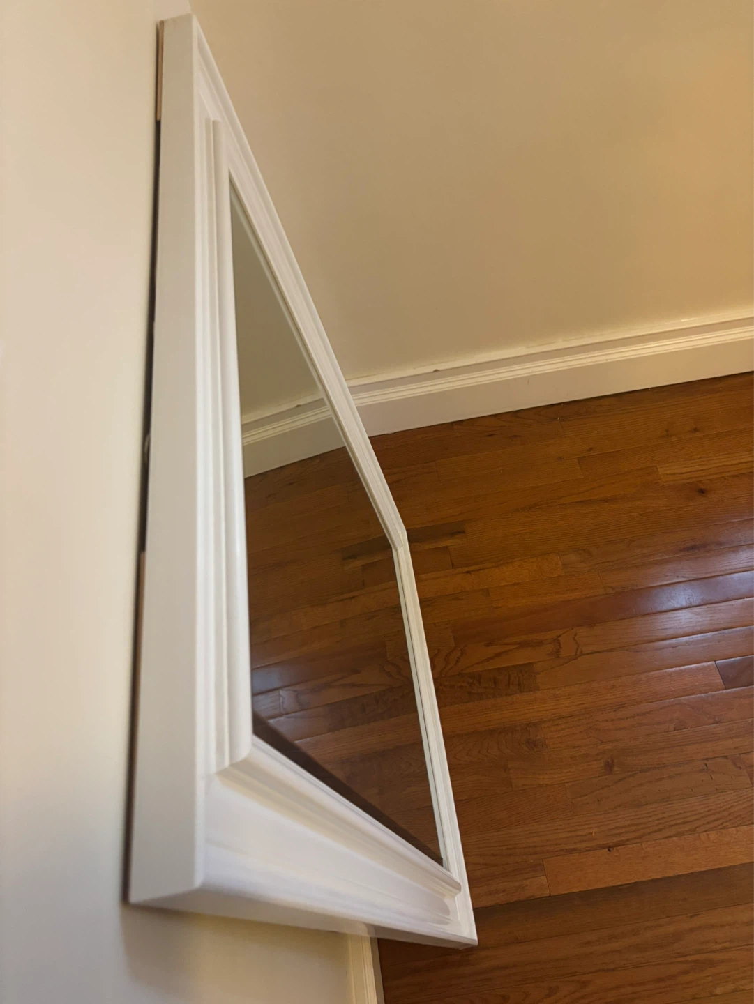White Framed Mirror - photo 3