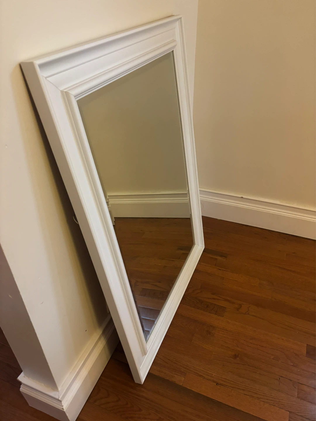 White Framed Mirror - photo 4