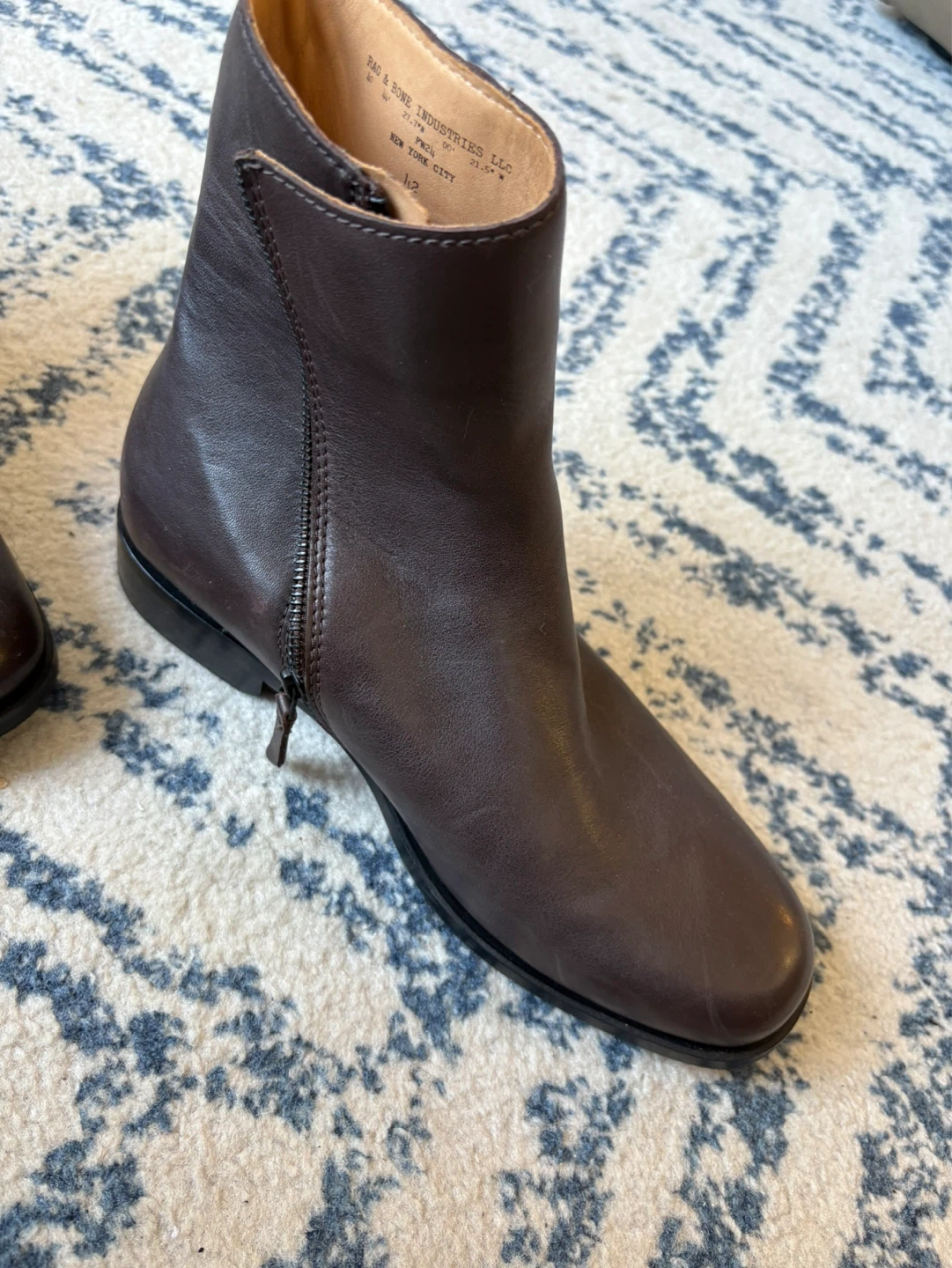 Rag & Bone Brown Leather Chelsea Boots - Size 42 - photo 5