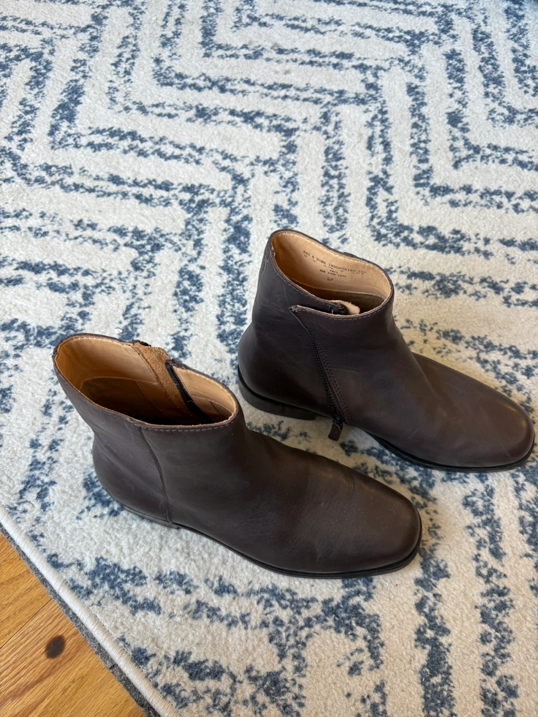 Rag & Bone Brown Leather Chelsea Boots - Size 42