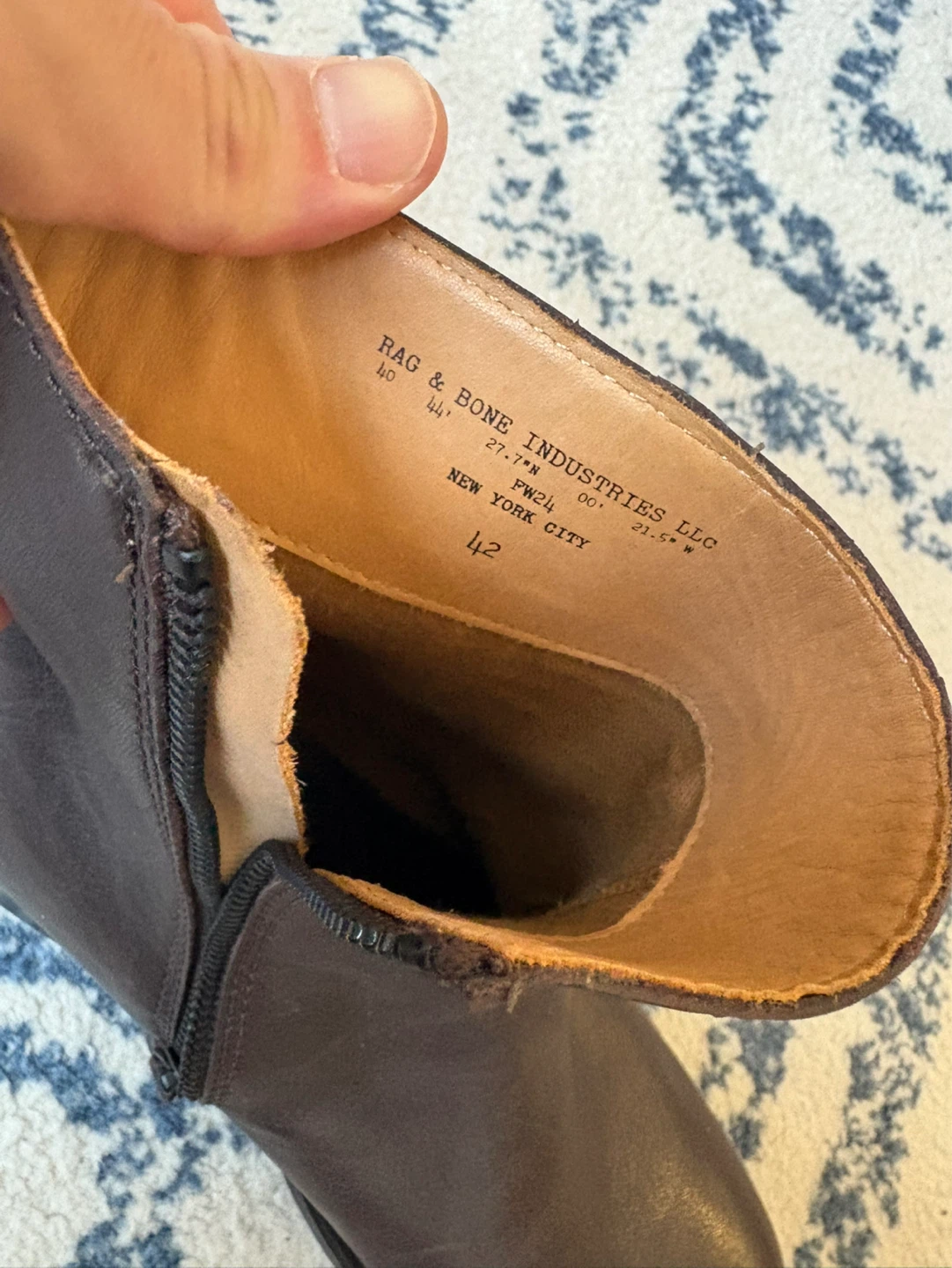 Rag & Bone Brown Leather Chelsea Boots - Size 42 - photo 2
