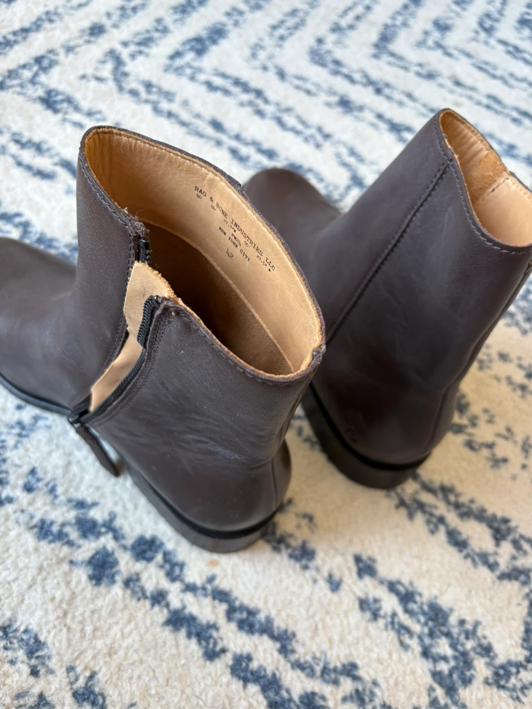 Rag & Bone Brown Leather Chelsea Boots - Size 42 - photo 3