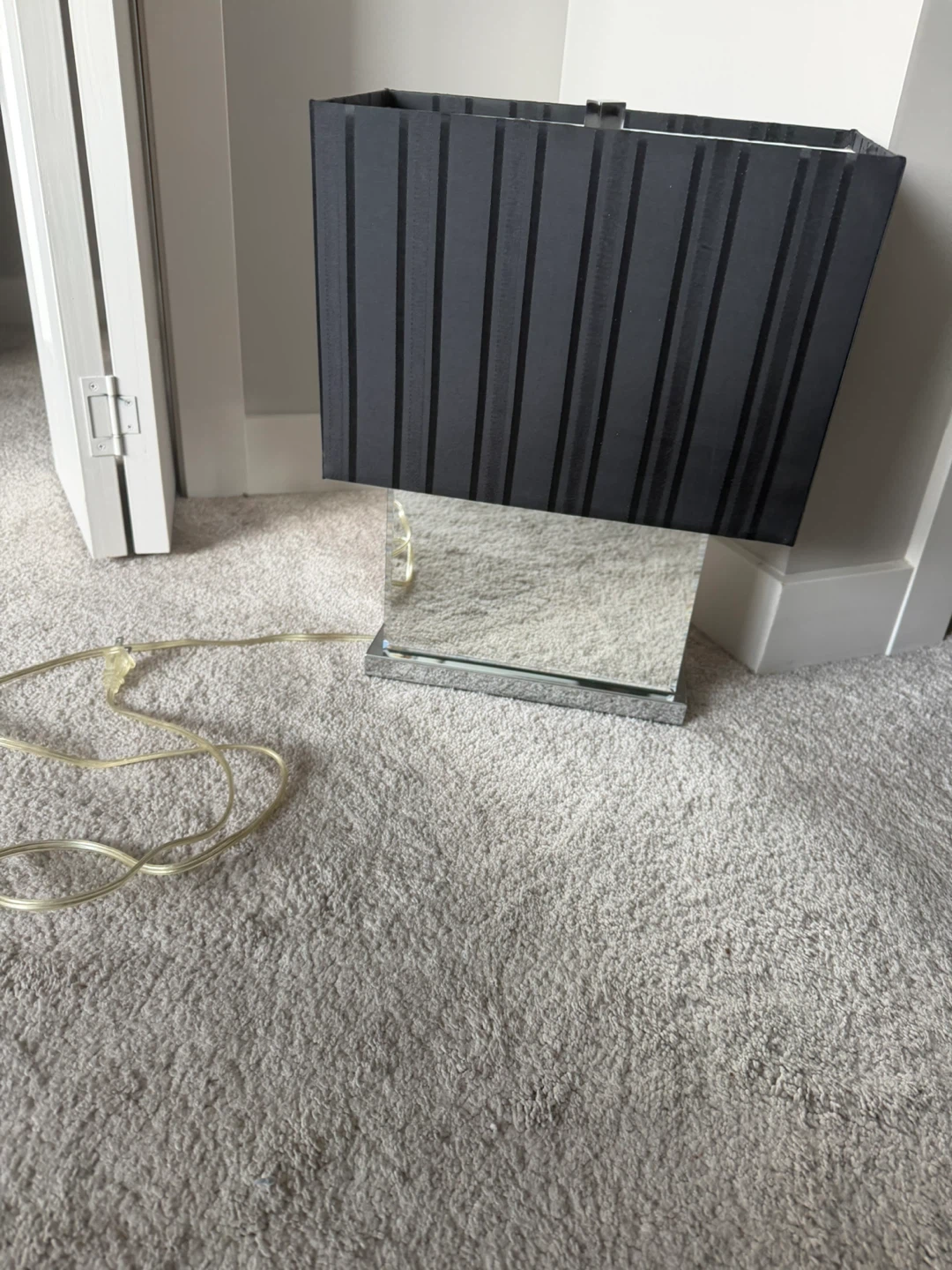 Table Lamp with Mirrored Base