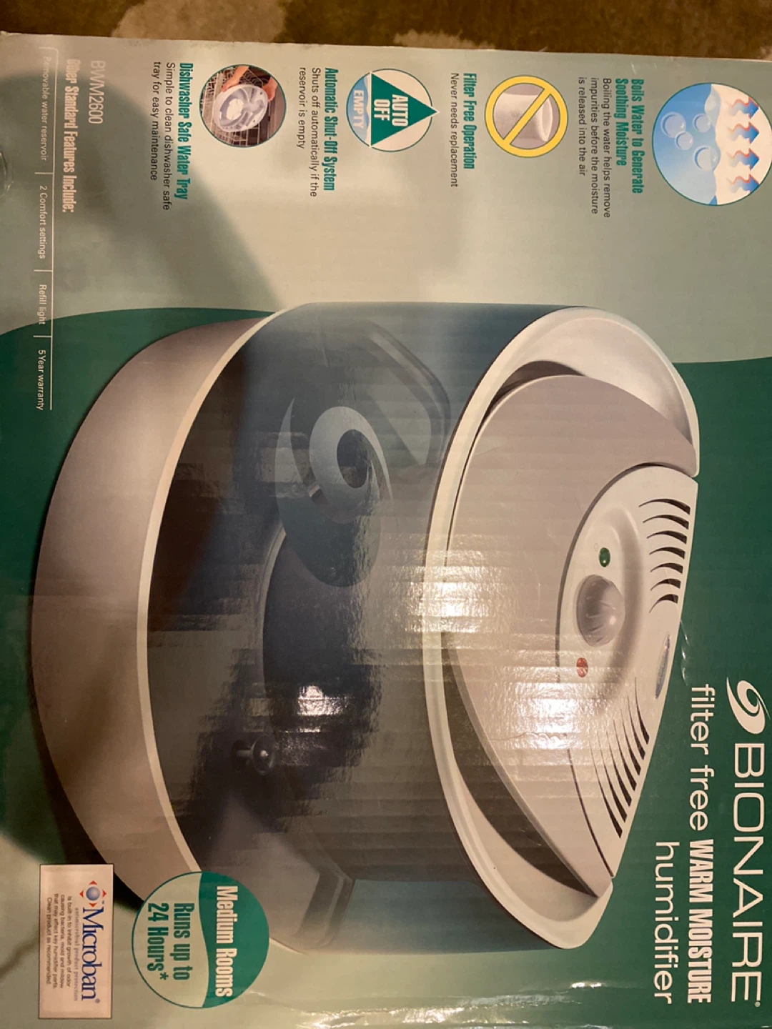 Bionaire Warm Moisture Humidifier BWM2600
