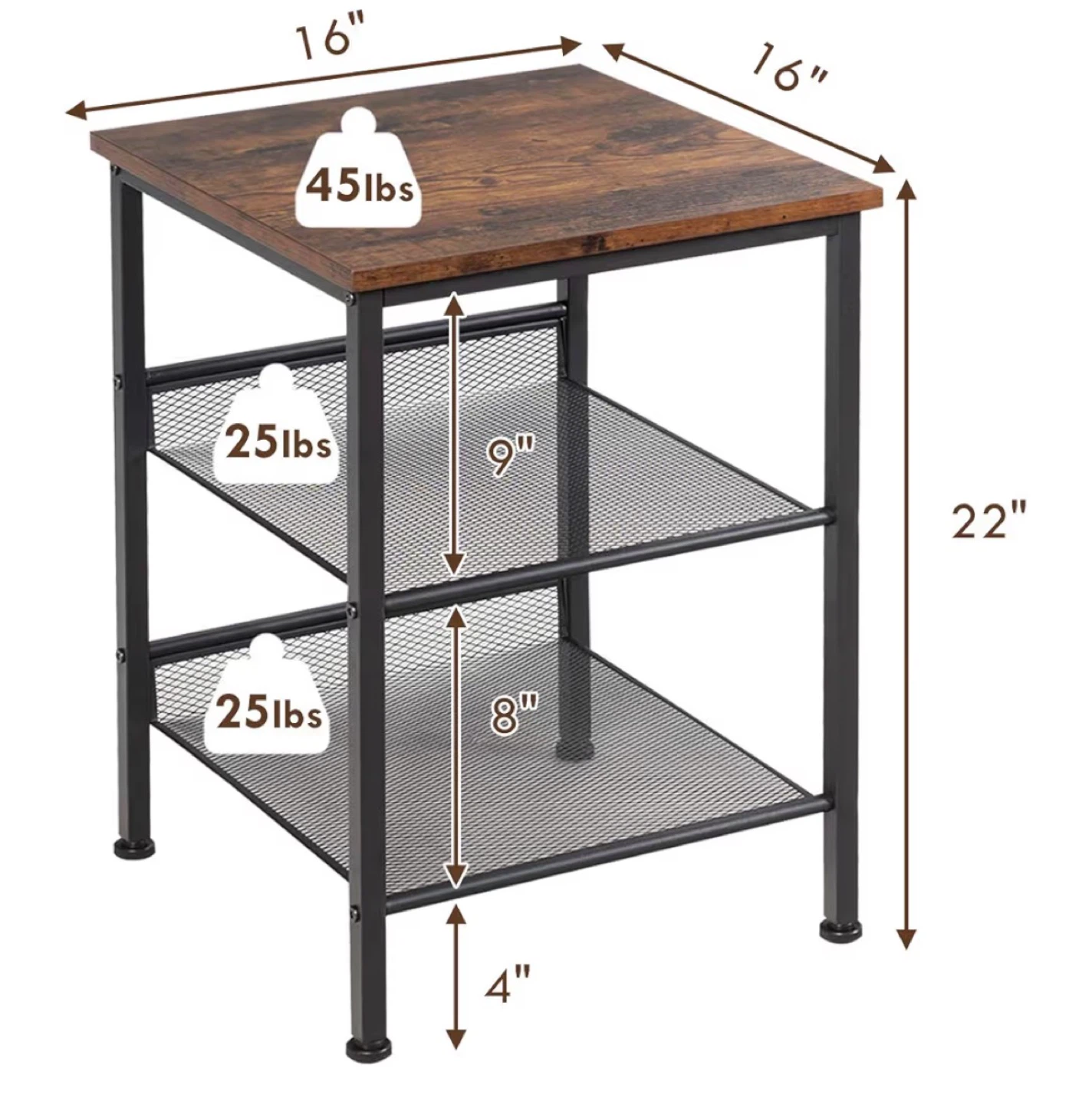 Multi-tier Industrial Side Table - photo 4