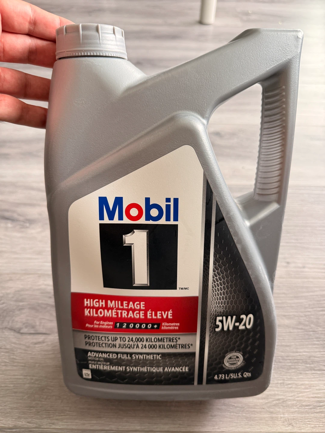 Mobil 1 High Mileage 5W-20 Motor Oil - 5 Quart