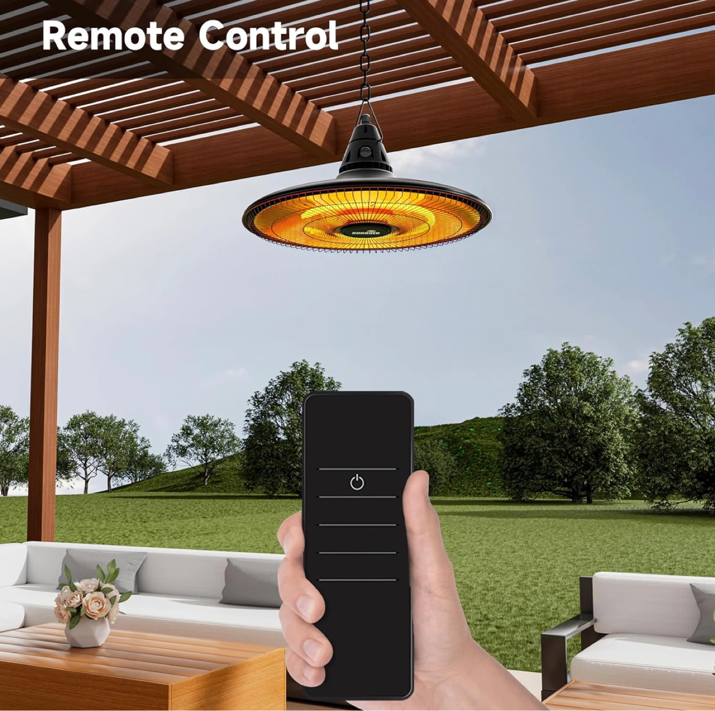 Outdoor Electric Patio Ceiling Heater with Remote