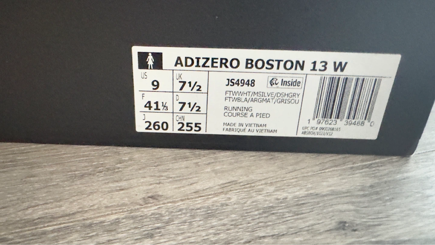 Adidas Boston 13 women 9 grey running shoes - photo 3