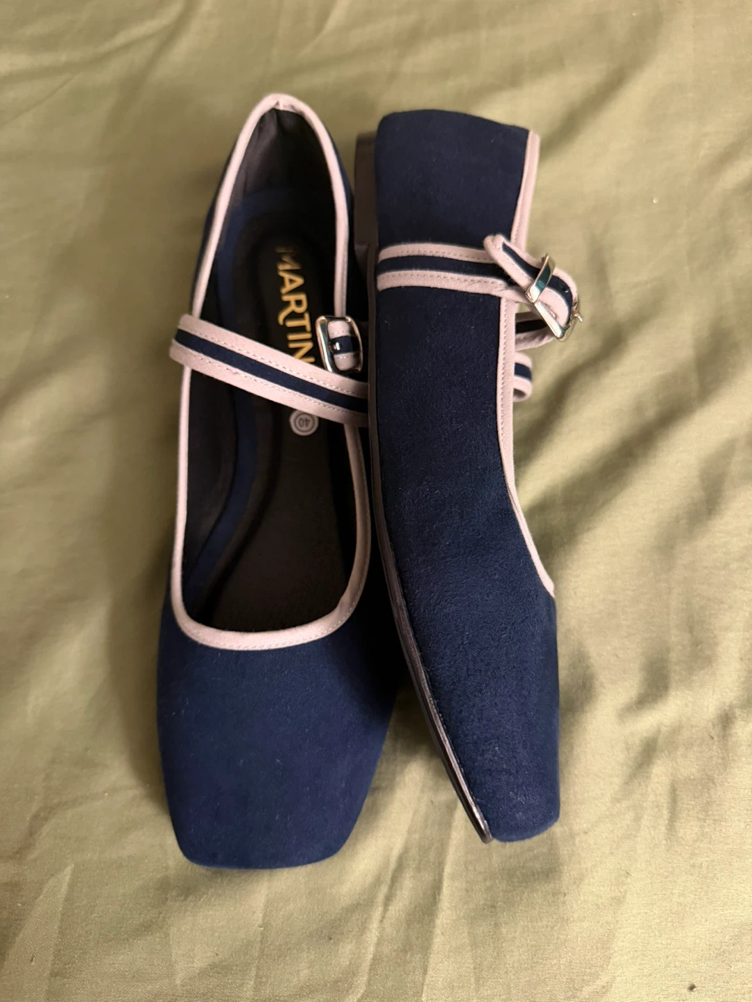 Martina Mary Jane Flats Size 40 Navy Blue - photo 2