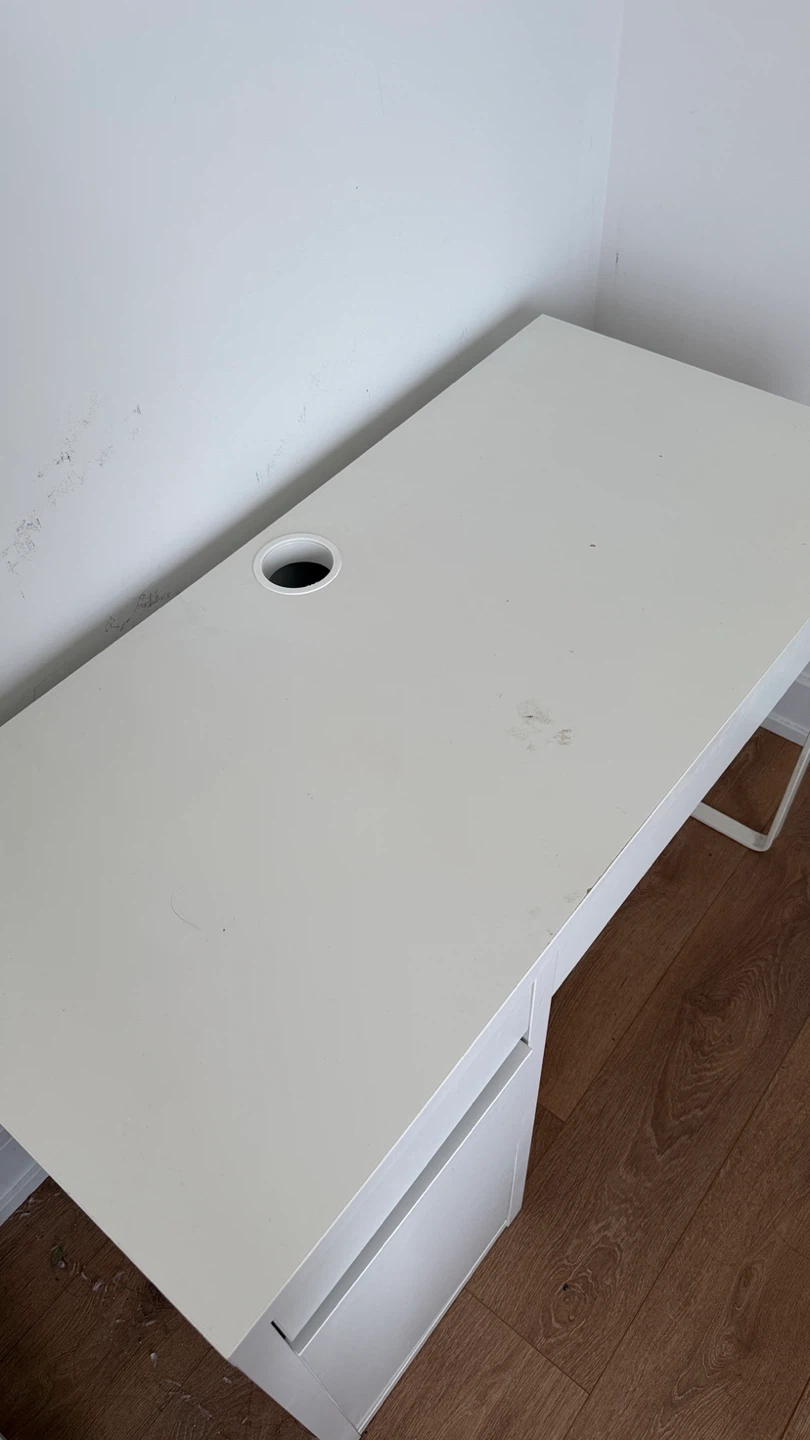 IKEA MICKE White Desk with Drawers and Cabinet - photo 3