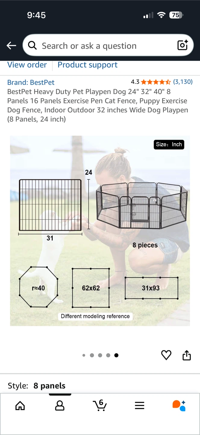 Puppy/dog playpen, fence - photo 3