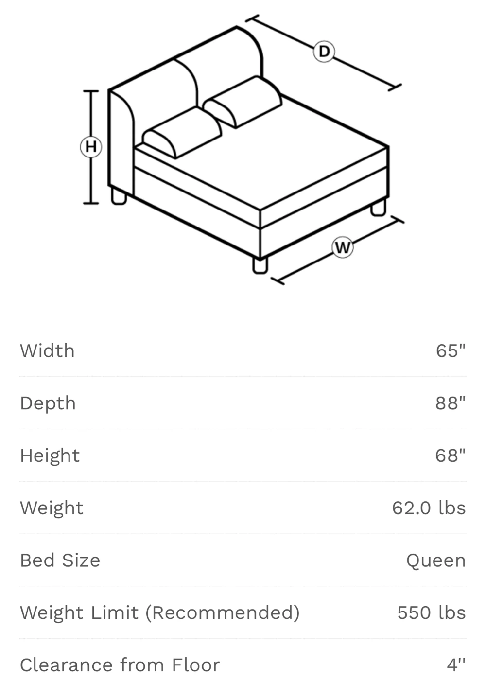 Queen Size Tufted Wingback Headboard and Bed Frame - photo 4