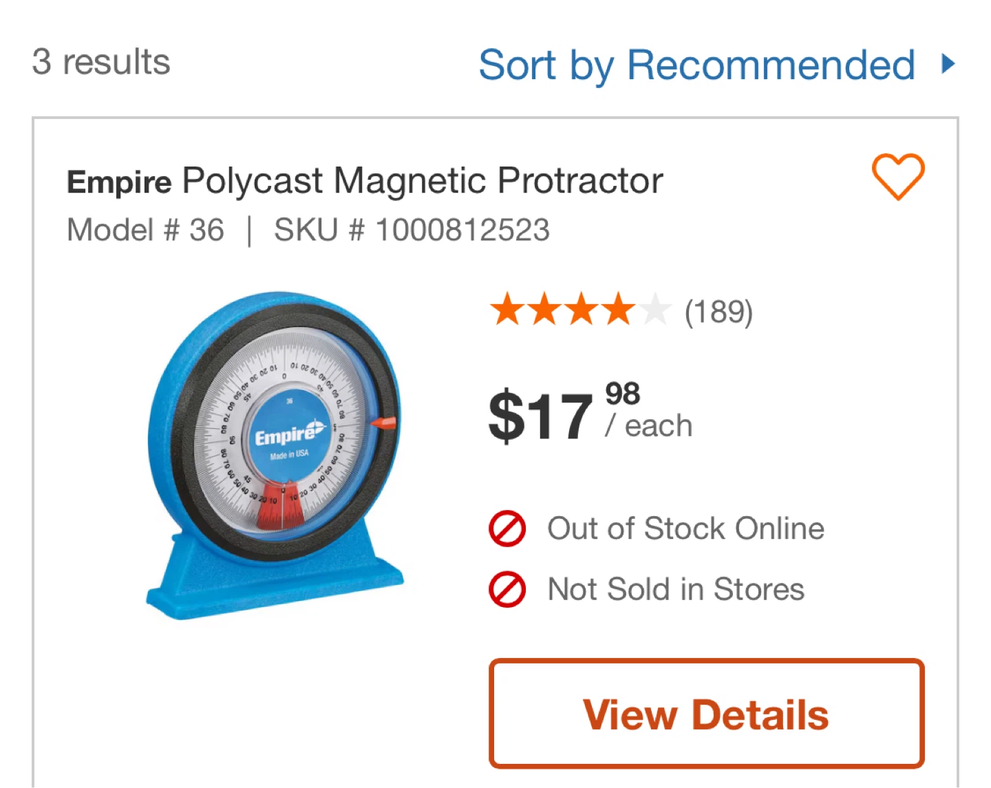 EMPIRE MAGNETIC POLYCAST PROTRACTOR - photo 5