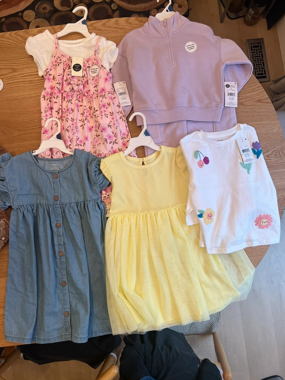 Brand New 5-Piece Toddler Girl Set (George Brand) - 5T