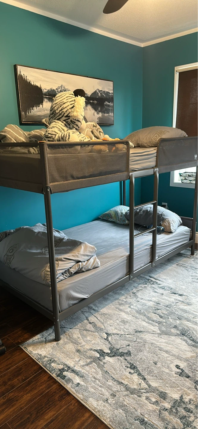 Grey Metal Bunk Bed