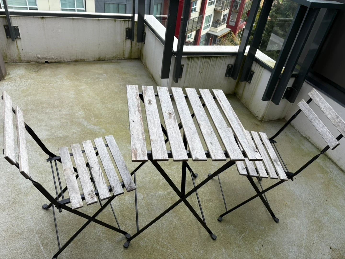 IKEA Outdoor Folding Table and Chairs Set - photo 5