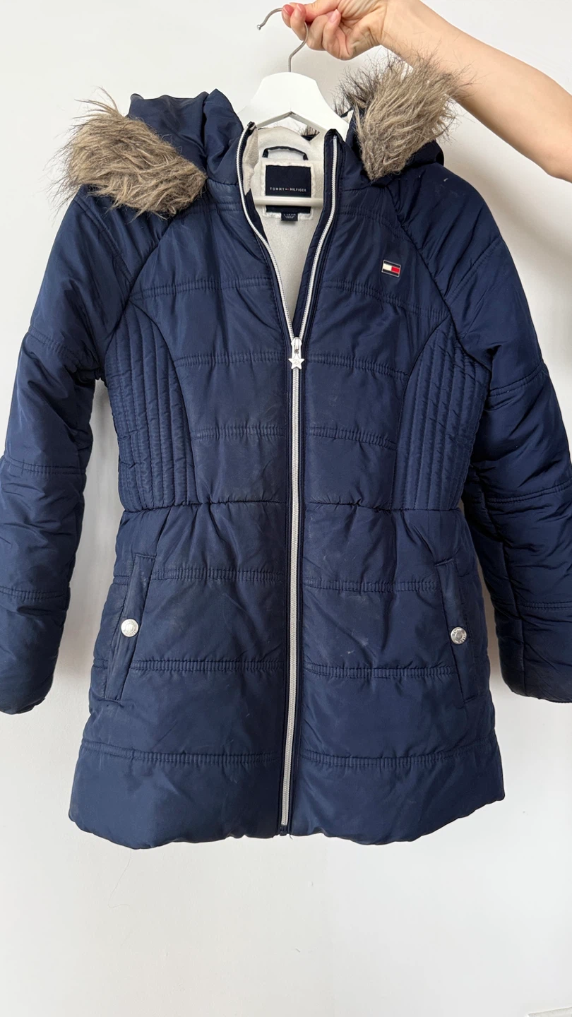 Tommy Hilfiger Youth Puffer Jacket - Navy - Size L 14/16
